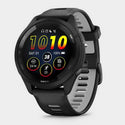 Garmin - Forerunner 265S  Black Bezel and Case with Black/Powder Gray Silicone Band