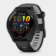 Garmin - 265 Black Bezel and Case with Black/Powder Gray Silicone Band