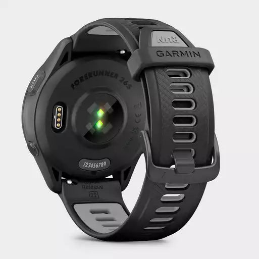 Garmin - 265 Black Bezel and Case with Black/Powder Gray Silicone Band