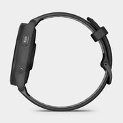 Garmin - Forerunner 265S  Black Bezel and Case with Black/Powder Gray Silicone Band